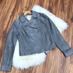 Anthropologie gray moto jacket